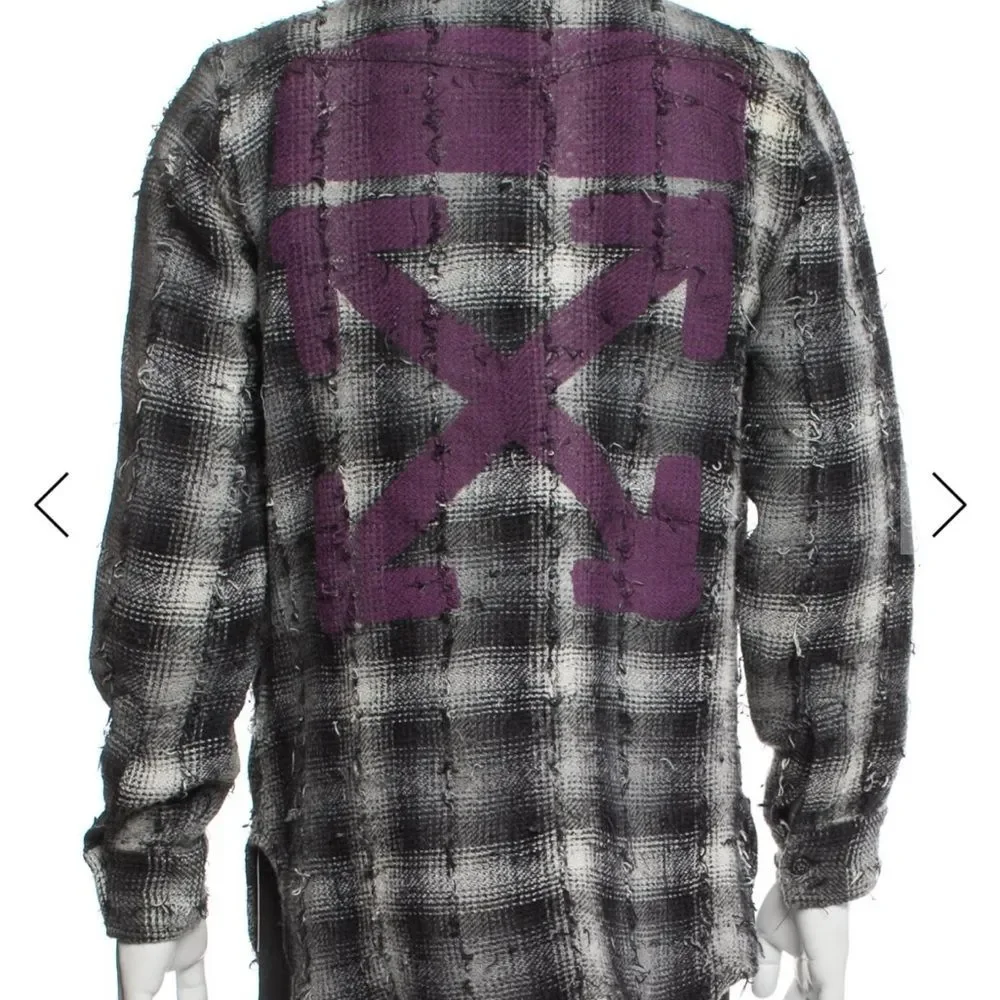 Off-White 2018 Flannel Trucker Jacket - Picture 1 of 5